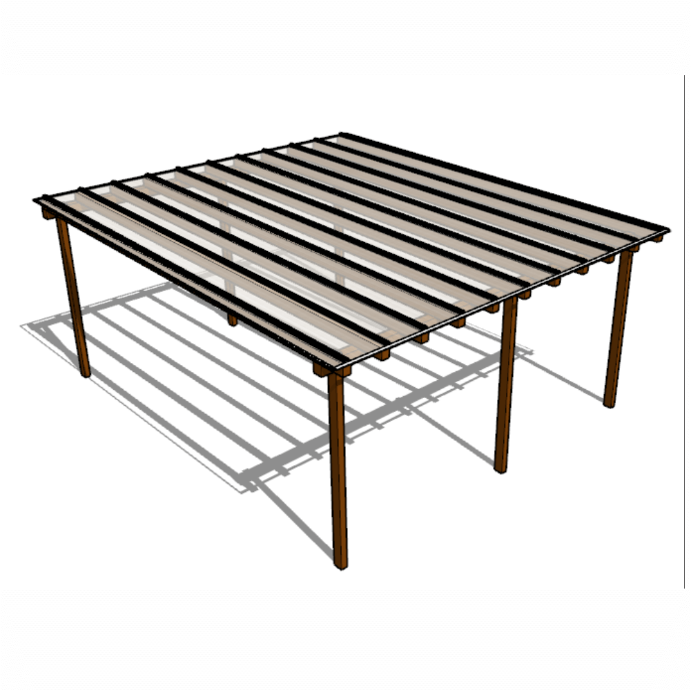 Cobertura Policarbonato Alveolar 5,00m x 6,00m - Cristal 4mm