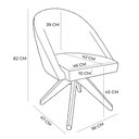 Ver imagem 6 de Kit 02 Poltronas Cadeira Giratória Bela Suede Rosa Bebê Base de Madeira - Pallazio