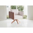 Ver imagem 2 de Poltrona Giratória Safira- de Casa Décor Estofados. Cor:creme:creme