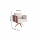Ver imagem 3 de Poltrona Giratória Safira- de Casa Décor Estofados. Cor:creme:creme