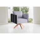 Ver imagem 4 de Poltrona Giratória Safira- de Casa Décor Estofados. Cor:creme:creme