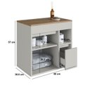 Ver imagem 2 de Gabinete de Banheiro Suspenso 60cm com 1 Porta e 1 Gaveta Bangladesh Art In Móveis