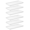 Ver imagem 1 de Kit 6 Pratos 27x13cm Brancos Bandejas Decorativas Uno Coza Plásticas Servir Petiscos