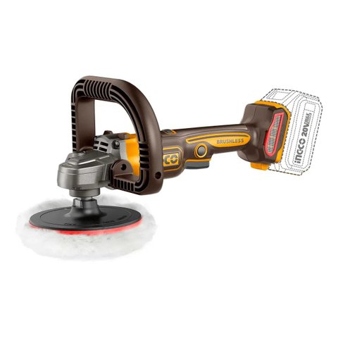 Politriz Angular Brushless À Bateria 20V Linha P20S Ingco Laranja Amarelo