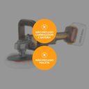 Ver imagem 2 de Politriz Angular Brushless À Bateria 20V Linha P20S Ingco Laranja Amarelo