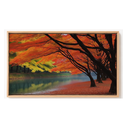 Ver imagem 2 de Quadro Decorativo N°137 140x80cm - Panorâmico Paisagem Árvores de Outono - Madeira Clara - Rollflex