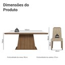 Ver imagem 3 de Conjunto Sala de Jantar Tampo de Madeira 6 Cadeiras Rustic/Branco/Imperial Assis Madesa