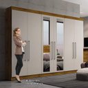 Ver imagem 5 de Guarda-Roupa Casal 4 Espelhos 6 Portas 4 Gavetas Requinte Espresso Móveis