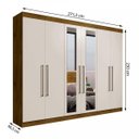 Ver imagem 4 de Guarda-Roupa Casal 4 Espelhos 6 Portas 4 Gavetas Requinte Espresso Móveis