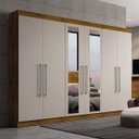 Ver imagem 1 de Guarda-Roupa Casal 4 Espelhos 6 Portas 4 Gavetas Requinte Espresso Móveis