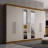 Guarda-Roupa Casal 4 Espelhos 6 Portas 4 Gavetas Requinte Espresso Móveis - 1