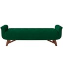 Ver imagem 3 de Puff Recamier Decorativo com Pés em Madeira 160 Cm Itália Bouclê Verde - Lyam Decor