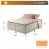 Cama Box King Bege + Colchão Molas Ensacadas Visco Gel Bege - 5