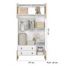 Quarto de Bebê Fantasia com Roupeiro 4375 e Cômoda 4410 Qmovi Branco Acetinado - 2