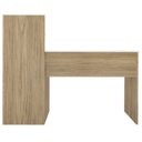 Ver imagem 7 de Mesa Escrivaninha 3 Prateleiras 111 Cm Carvalho Branco Arly