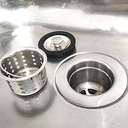 Ver imagem 6 de Valvula de cozinha 3 1/2 ralo pia E Dosador De Detergente Escovado 350ml Kit Inox Pia Cuba bancada