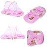 BERCO DE BEBE PORTATIL MOSQUITEIRO INFANTIL TENDA COLCHONETE CERCADINHO CAMA DOBRAVEL MENINA ROSA - 1