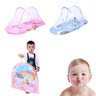 BERCO DE BEBE PORTATIL MOSQUITEIRO INFANTIL TENDA COLCHONETE CERCADINHO CAMA DOBRAVEL MENINA ROSA - 3