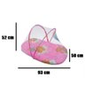 BERCO DE BEBE PORTATIL MOSQUITEIRO INFANTIL TENDA COLCHONETE CERCADINHO CAMA DOBRAVEL MENINA ROSA - 6