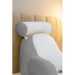 Almofada de Descanso e Apoio de Lombar Travesseiro Multiuso Ergonômica para Leitura com Rolinho Dest - 6