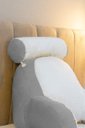 Ver imagem 6 de Almofada de Descanso e Apoio de Lombar Travesseiro Multiuso Ergonômica para Leitura com Rolinho Dest