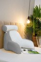 Ver imagem 2 de Almofada de Descanso e Apoio de Lombar Travesseiro Multiuso Ergonômica para Leitura com Rolinho Dest