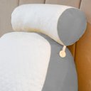 Ver imagem 3 de Almofada de Descanso e Apoio de Lombar Travesseiro Multiuso Ergonômica para Leitura com Rolinho Dest