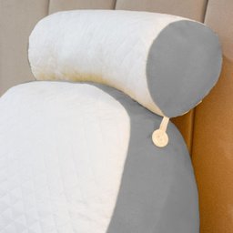 Almofada de Descanso e Apoio de Lombar Travesseiro Multiuso Ergonômica para Leitura com Rolinho Dest - 3