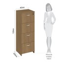 Ver imagem 2 de Armário para arquivos 4 Gavetas com chave 46cm WebOffice Fresno
