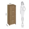 Armário para arquivos 4 Gavetas com chave 46cm WebOffice Fresno - 2