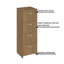 Ver imagem 3 de Armário para arquivos 4 Gavetas com chave 46cm WebOffice Fresno