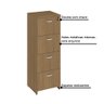 Armário para arquivos 4 Gavetas com chave 46cm WebOffice Fresno - 3