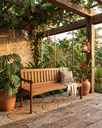 Ver imagem 1 de Banco de Jardim Varanda Área em Madeira Maciça 3 Lugares Siror