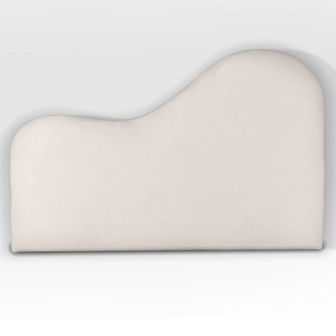 Cabeceira Orgânica 140cm Casal Painél para Cama Box Bouclé Serena