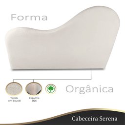 Cabeceira Orgânica 140cm Casal Painél para Cama Box Bouclé Serena - 2