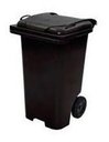 Ver imagem 2 de Lixeira Contentor Plastico Tipo Gari 240 Litros Cor:preto