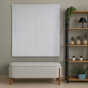 Persiana Pvc Trilho Metálico 120larg X 140alt - Branca