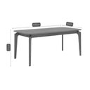 Ver imagem 3 de Mesa de Sala Jantar Ficus Natuame C/ Tampo Madeirado 180x90cm Carvalho/cinamomo - Cimol
