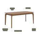 Ver imagem 2 de Mesa de Sala Jantar Ficus Natuame C/ Tampo Madeirado 180x90cm Carvalho/cinamomo - Cimol
