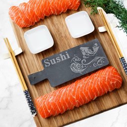 Kit Comida Japonesa 7pç Sushi Ardósia Cerâmica Hashi - 2