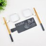 Kit Comida Japonesa 7pç Sushi Ardósia Cerâmica Hashi - 4