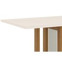 Ver imagem 2 de Conjunto Mesa Sala Jantar Natalí com Tampo Madeirado com Vidro Reto 120x80cm e 4 Cadeiras Bella