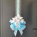 Ver imagem 1 de Escapulário Enfeite Natalino para Porta Arranjo Laço Flor 2m