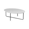 Mesa De Centro Viena Oval 90 X 70cm Pé Preto Cor:branco - 1
