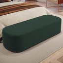 Ver imagem 6 de Kit 02 Puffs Decorativos Orgânicos para Living Quarto 195cm Doha W01 Suede Verde Musgo - Lyam Decor