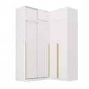 Ver imagem 2 de Guarda Roupa Planejado de Canto 4 Peças 8 Portas com 4 Portas de Correr Jade CabeCasa MadeiraOriginals Branco/Fosco