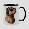 Caneca Branca com Interna Preta Y5 Capivara Óculos 1 - 1