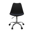 Ver imagem 3 de Kit 2 Cadeiras Giratórias Office Luísa Rivatti Assento Pp Preto Base Rodízio Cromado