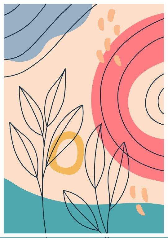 Kit com 3 Quadros Arte Abstrata em Lona 40x60cm - 4