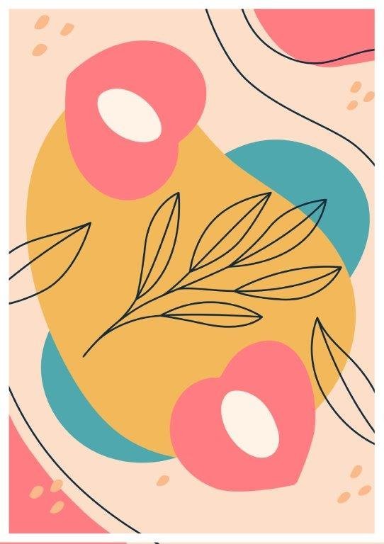 Kit com 3 Quadros Arte Abstrata em Lona 40x60cm - 2